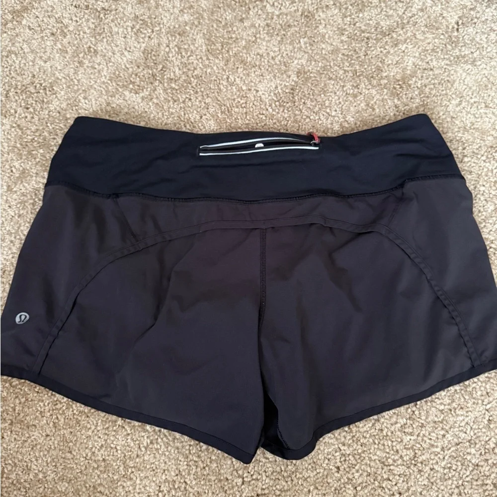 Lululemon Athletica Black Athletic Shorts with Wide Waistband